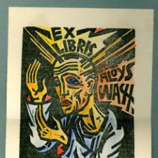 Arte: EXPRESIONISMO - 1920'S - ALOYS WACH - EX LIBRIS - COLOREADO - FIRMADO