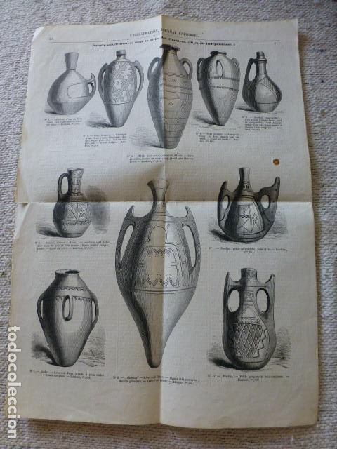 Arte: KABILIA ARGELIA VASCOS DE CERAMICA TRIBU MECHTRAS ANTIGUA XILOGRAFIA SIGLO XIX