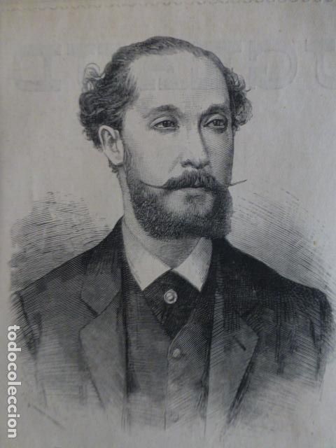 Arte: MIGUEL TUR Y PLANELLS SECRETARIO GOBIERNO CAROLINAS ORIENTALES ANTIGUA XILOGRAFIA 1888
