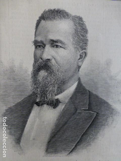 Arte: HERMOGENES LOPEZ PRESIDENTE DE VENEZUELA ANTIGUA XILOGRAFIA 1888