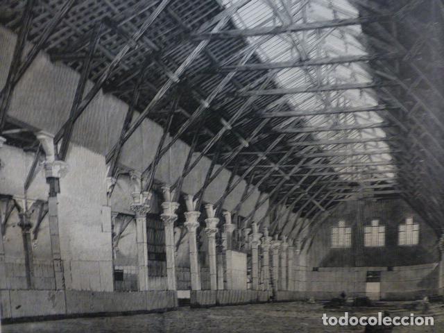 Arte: BARCELONA EXPOSICION UNIVERSAL NAVE CENTRAL PALACIO DE LA INDUSTRIA ANTIGUA XILOGRAFIA 1888