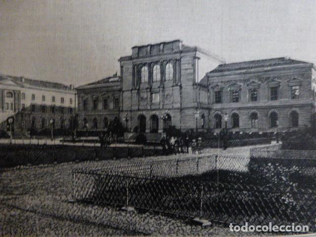 Arte: GINEBRA SUIZA LA UNIVERSIDAD ANTIGUA XILOGRAFIA 1888
