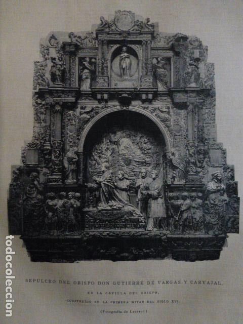 Arte: MADRID CAPILLA DEL OBISPO SEPULCRO DE GUTIERREZ DE VARGAS ANTIGUA XILOGRAFIA 1888