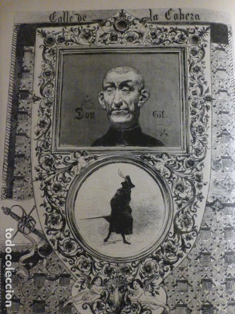 Arte: CALLE DE LA CABEZA DON GIL ANTIGUA XILOGRAFIA 1888