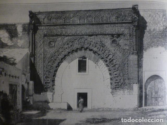 Arte: RABAT MARRUECOS ALCAZABA DE LOS AUDAYA ANTIGUA XILOGRAFIA 1888