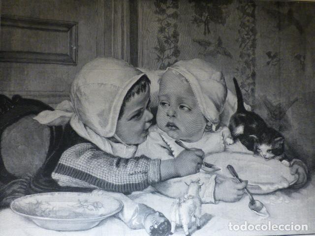 Arte: ENTRE DOS LADRONES DE LEON DEHAISNE ANTIGUA XILOGRAFIA 1888