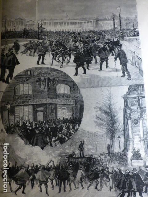 Arte: PARIS AGITACION BOULANGERISTA ANTIGUA XILOGRAFIA 1888