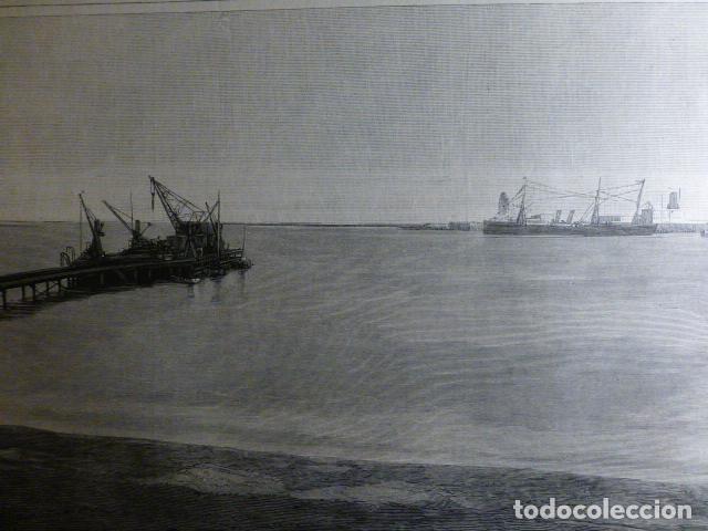 Arte: VERACRUZ MEXICO VISTA ANTIGUA XILOGRAFIA 1888