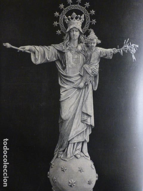 Arte: NUESTRA SE&Ntilde;ORA DE LA MERCED REMATE ESCULTORICO DE MAXIMINO SALA ANTIGUA XILOGRAFIA 1888