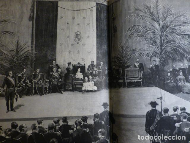 Arte: BARCELONA EXPOSICION UNIVERSAL INAUGURACION ANTIGUA XILOGRAFIA 1888