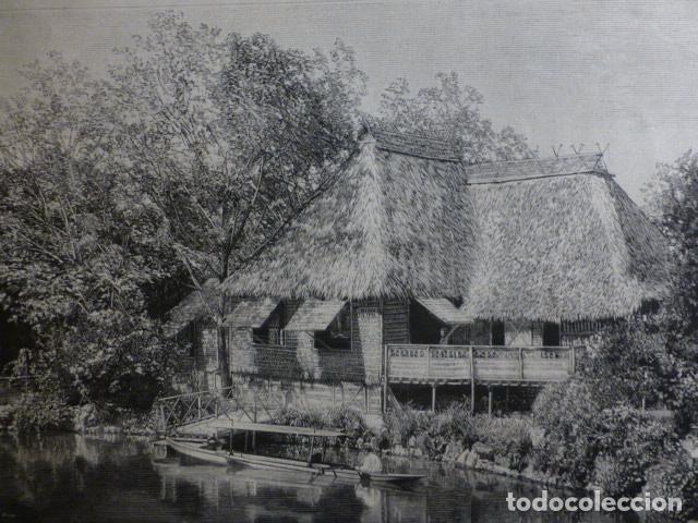 Arte: BARCELONA EXPOSICION UNIVERSAL CASA COMPA&Ntilde;IA TABACOS FILIPINAS ANTIGUA XILOGRAF&Iacute;A 1888