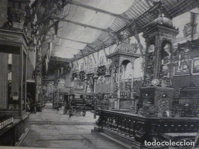 Arte: BARCELONA EXPOSICION UNIVERSAL SECCION ESPA&Ntilde;OLA PROVINCIAS ANTIGUA XILOGRAF&Iacute;A 1888