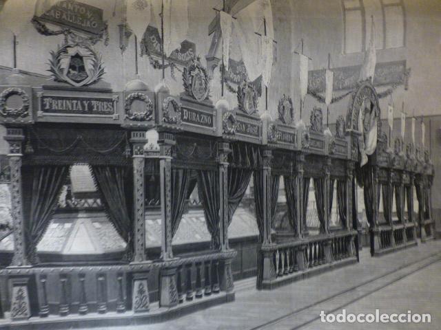 Arte: BARCELONA EXPOSICION UNIVERSAL SECCION REPUBLICA DE URUGUAY ANTIGUA XILOGRAFIA 1888