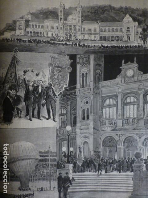 Arte: SAN SEBASTIAN GUIPUZCOA GRANDES FESTIVALES ANTIGUA XILOGRAFIA 1888