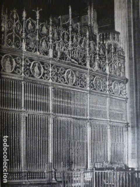 Arte: SEVILLA REJA CATEDRAL DESTRUIDA TRAS EL DERRUMBE ANTIGUA XILOGRAFIA 1888