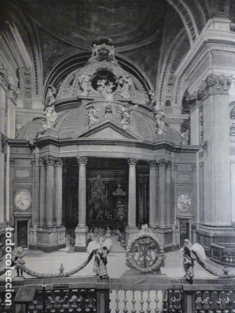 Arte: ZARAGOZA CAPILLA DE NUESTRA SE&Ntilde;ORA DEL PILAR ANTIGUA XILOGRAFIA 1888