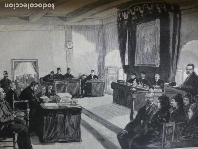 Arte: PLASENCIA CACERES JUICIO PROCESO DEL MUERTO RESUCITADO ANTIGUA XILOGRAFIA 1888