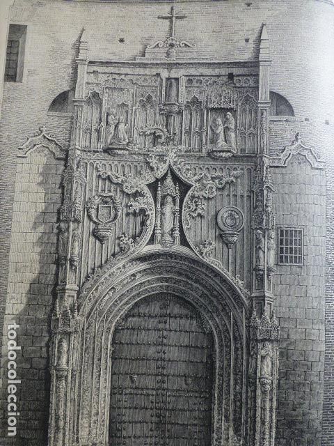 Arte: MALAGA PUERTA DEL SAGRARIO ANTIGUA CATEDRAL ANTIGUA XILOGRAFIA 1888