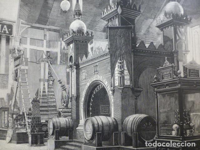 Arte: BARCELONA EXPOSICION UNIVERSAL SECCION DE SUECIA ANTIGUA XILOGRAFIA 1888