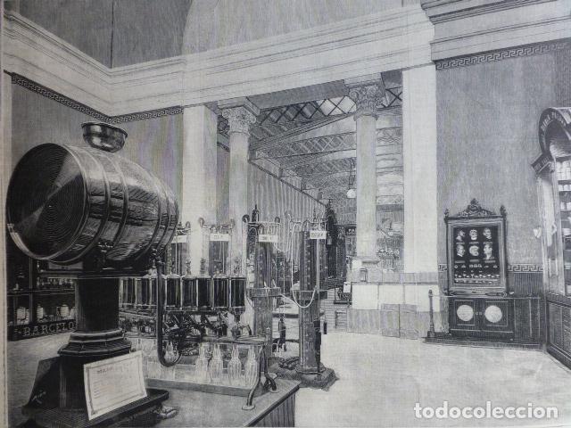 Arte: BARCELONA EXPOSICION UNIVERSAL PALACIO DE LAS CIENCIAS ANTIGUA XILOGRAFIA 1888