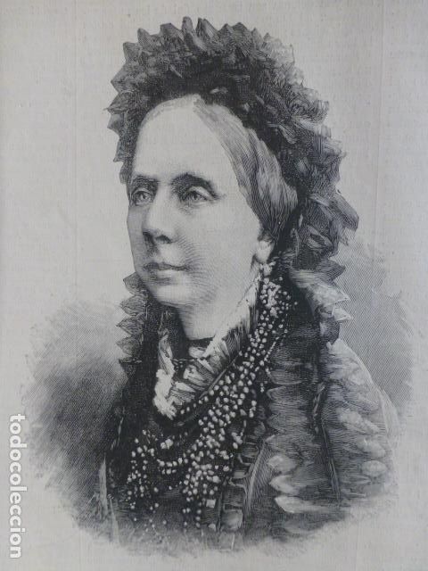 Arte: DUQUESA DE GALLIERA ANTIGUA XILOGRAFIA 1888