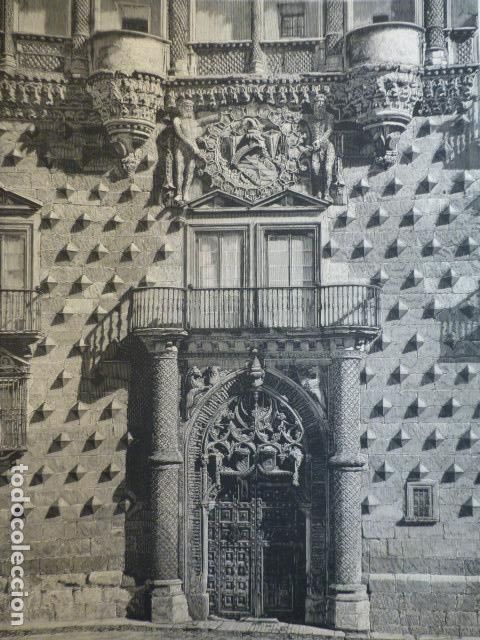 Arte: GUADALAJARA PALACIO DEL INFANTADO GRABADO XILOGRAFICO XILOGRAFIA 1874