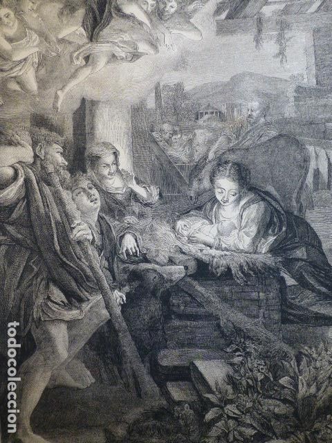 Arte: LA NOCHEBUENA LA NOTTE CUADRO DE CORREGGIO GRABADO XILOGRAFICO XILOGRAFIA 1874