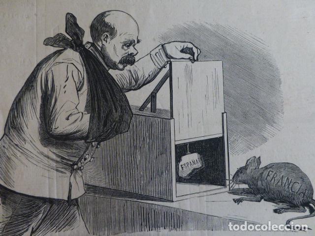 Arte: JEROGLIFICO POLITICO DECIMONONICO GRABADO XILOGRAFICO XILOGRAFIA 1874
