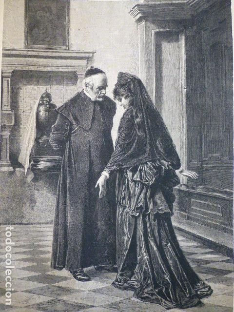 Arte: MAGDALENA POR L. PASSINI GRABADO XILOGRAFICO XILOGRAFIA 1874