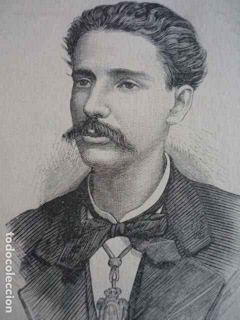 Arte: ANTONIO LOPEZ PRIETO IMPUGNADOR RESTOS DE COLON ANTIGUO GRABADO XILOGRAFICO XILOGRAFIA 1878