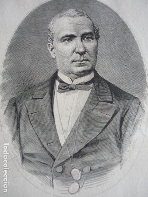 Arte: JOSE MARIA DE IBARRA CONDE DE IBARRA ANTIGUO GRABADO XILOGRAFICO XILOGRAFIA 1878