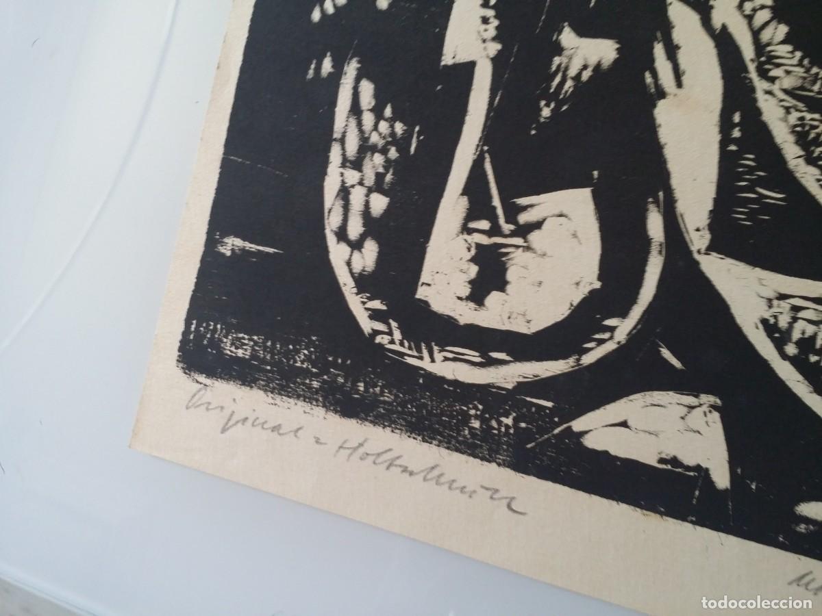 Arte: Xilograf&iacute;a firmada a l&aacute;piz. - Foto 5