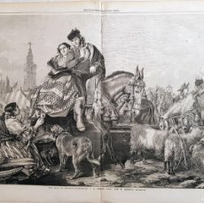 Arte: XILOGRAFÍA:THE FAIR AT SEVILLA, PAINTED BY JA PHILIP. THE ILLUSTRATED NEWS, ENERO 15, 1859.
