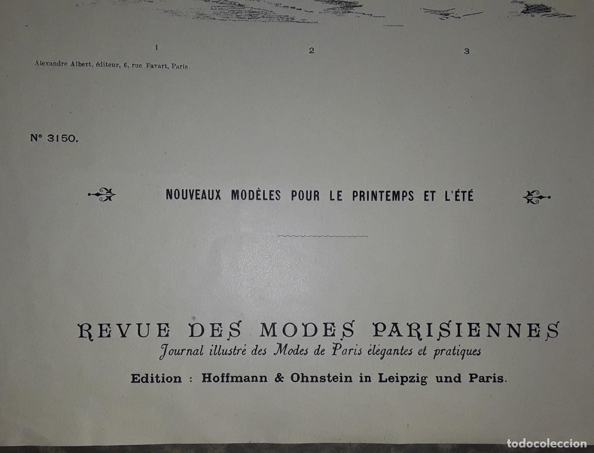 Arte: Xilograf&iacute;a: la moda en 1901 41 x 85 cm (!) - Foto 2