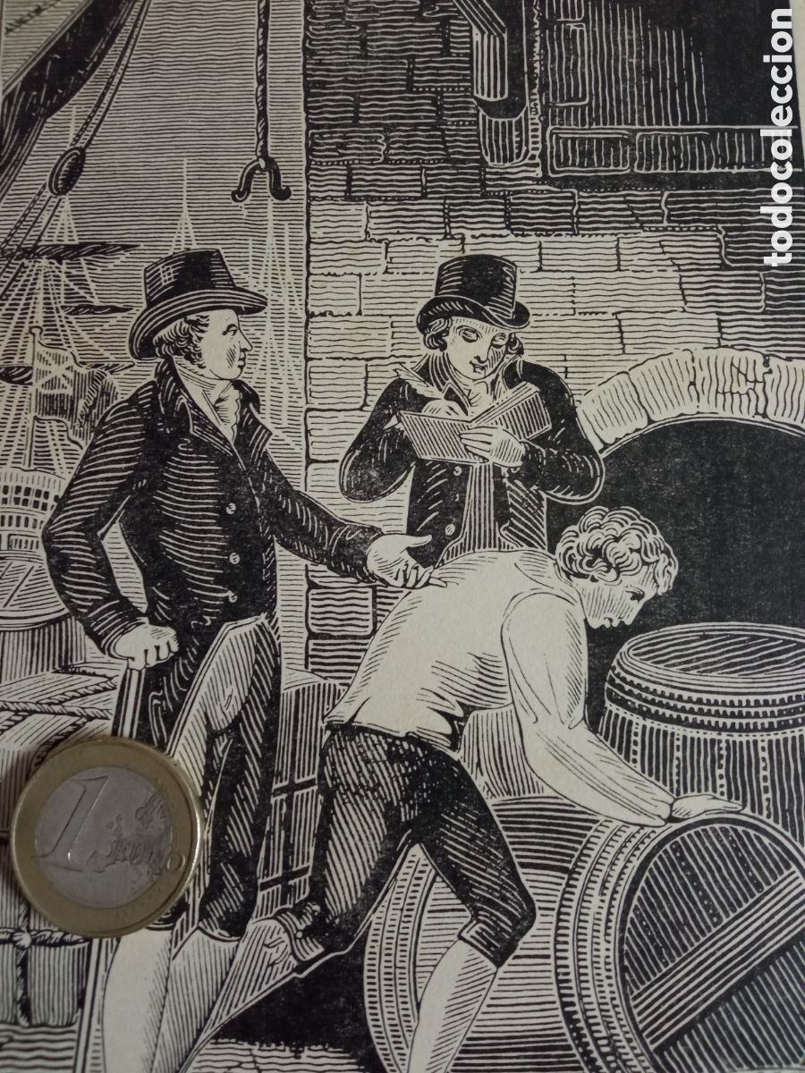 Arte: Xilograf&iacute;a 1821 Gilbert - mercader - Foto 2