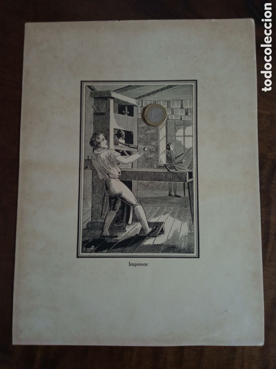 Arte: Xilograf&iacute;a 1821 - Gilbert - Impresor - Foto 1