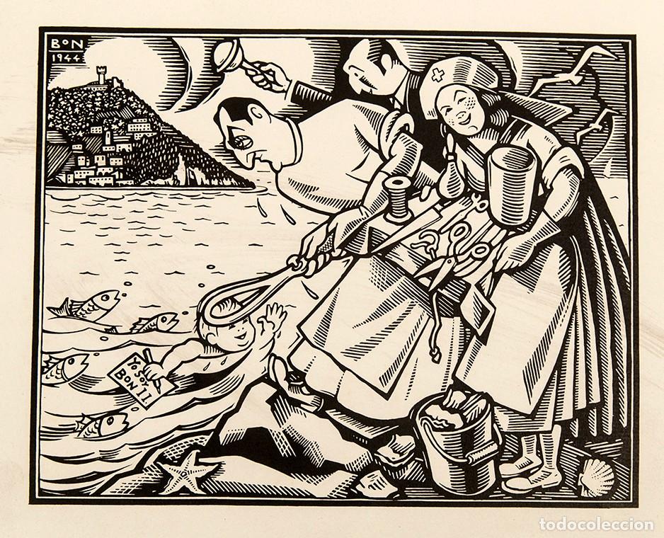 Arte: BON - LINOGRABADO - 1944 - Foto 1