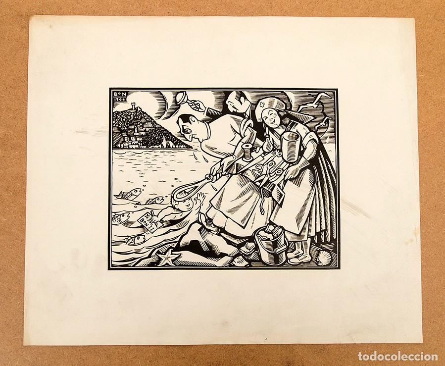 Arte: BON - LINOGRABADO - 1944 - Foto 2