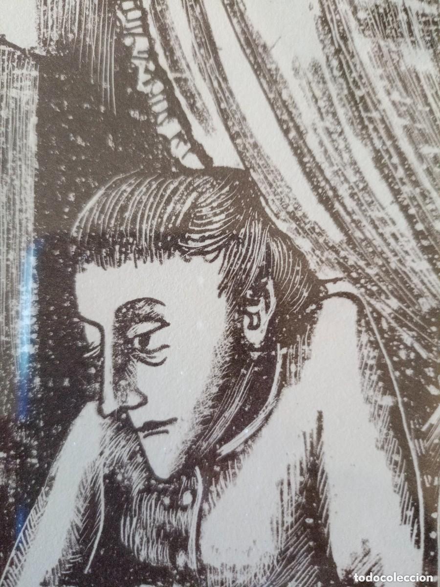 Arte: Mujer en la ventana. Xilografia - Foto 2