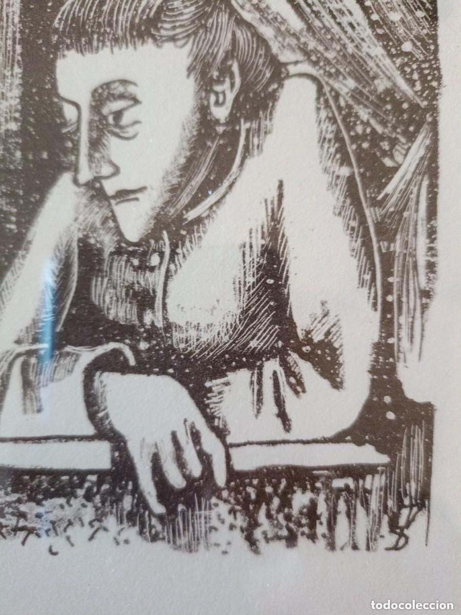 Arte: Mujer en la ventana. Xilografia - Foto 3