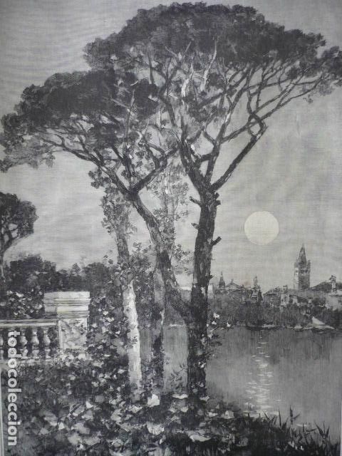 Art: EN VENECIA DE MARTIN RICO GRABADO XILOGRAFICO XILOGRAFIA 1883