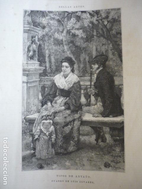 Art: TIPO DE ANTA&Ntilde;O PAREJA EN ESCENA GALANTE GRABADO XILOGRAFICO XILOGRAFIA 1895