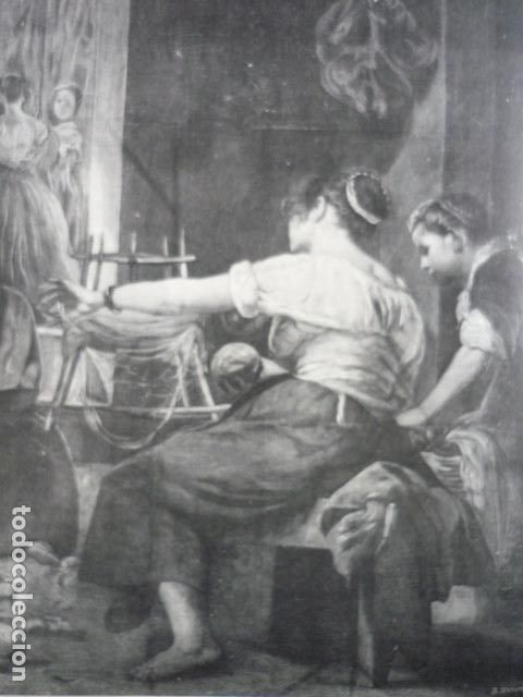 Kunst: LAS HILANDERAS DE VELAZQUEZ FRAGMENTO GRABADO XILOGRAFICO XILOGRAFIA 1895