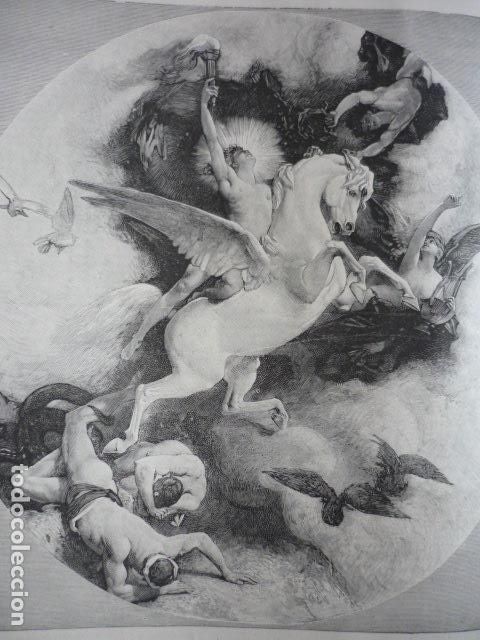 Kunst: EL TRIUNFO DEL ARTE HOTEL DE VILLE PARIS GRABADO XILOGRAFICO XILOGRAFIA 1895