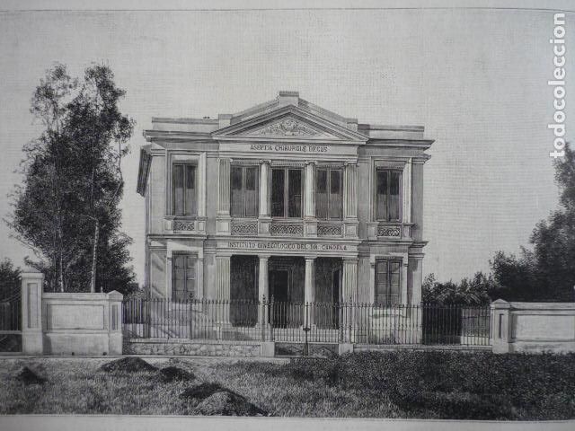 Kunst: VALENCIA INSTITUTO GINECOLOGICO GRABADO XILOGRAFICO XILOGRAFIA 1895