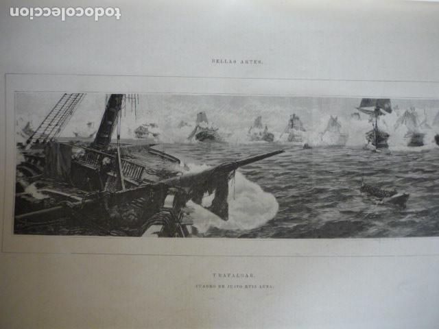 Kunst: TRAFALGAR CUADRO DE JUSTO RUIZ LUNA GRABADO XILOGRAFICO XILOGRAFIA 1895