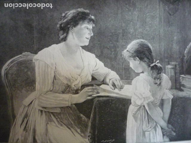 Kunst: LAS PRIMERAS LETRAS GRABADO XILOGRAFICO XILOGRAFIA 1895