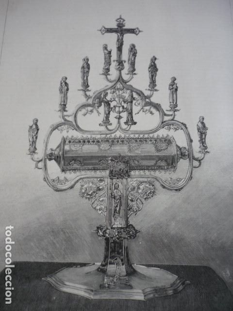 Arte: INGLATERRA CRUZ REGALO A SIR STUART KNILL GRABADO XILOGRAFICO XILOGRAFIA 1895