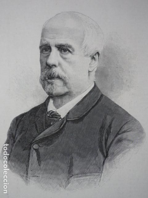 Art: JOAQUIN GARCIA ICAZBALCETA HISTORIADOR MEXICANO GRABADO XILOGRAFICO XILOGRAFIA 1895