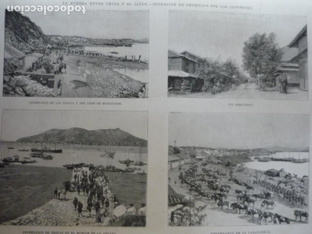 Kunst: CHINA JAPON GUERRA OCUPACION DE CHEMULPO GRABADO XILOGRAFICO XILOGRAFIA 1895